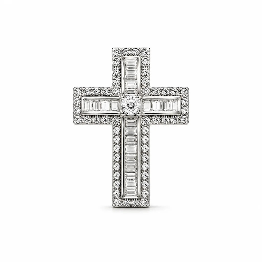 Diamant-Kreuzanhänger