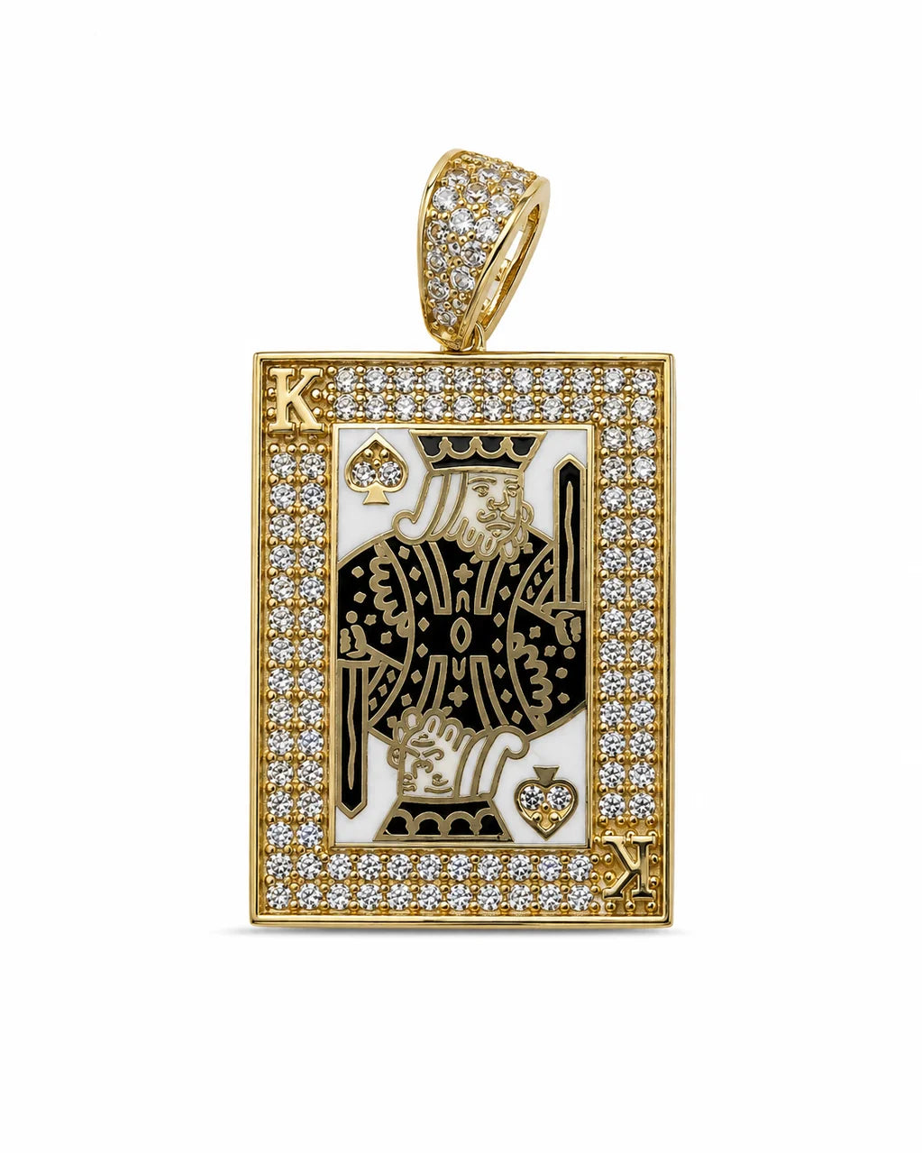 14 kt Gold Pik-König-Anhänger