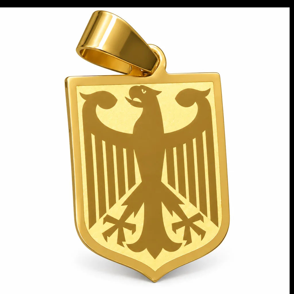 14 kt Gold Bundesadler-Anhänger, große Ausführung