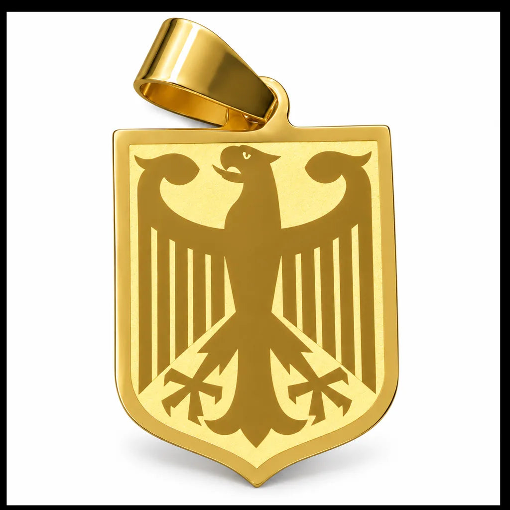 14 kt Gold Bundesadler-Anhänger, große Ausführung, zweite Ansicht