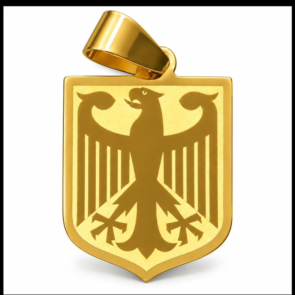 14 kt Gold Bundesadler-Anhänger, große Ausführung, dritte Ansicht