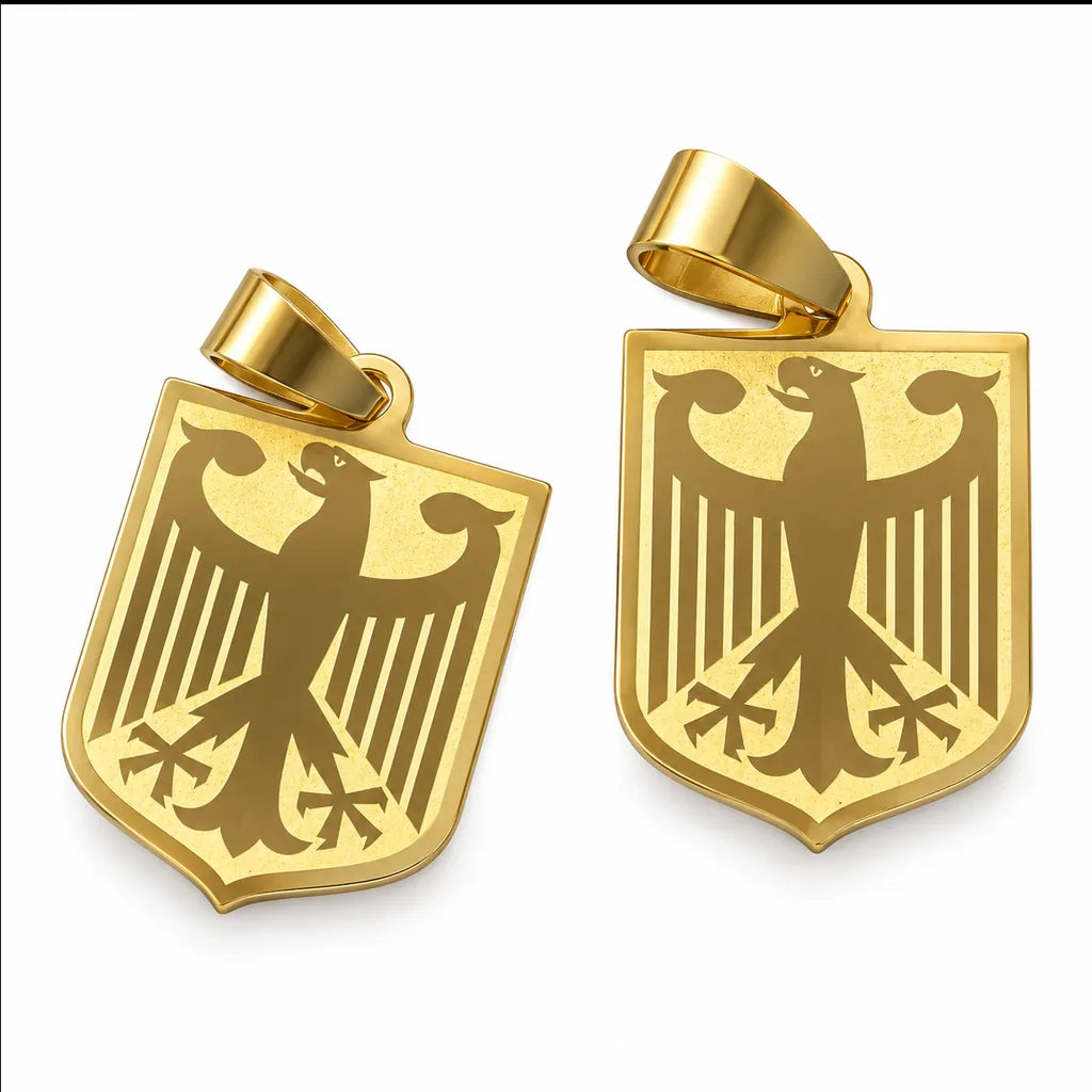 14 kt Gold Bundesadler-Anhänger, kleine Ausführung, dritte Ansicht