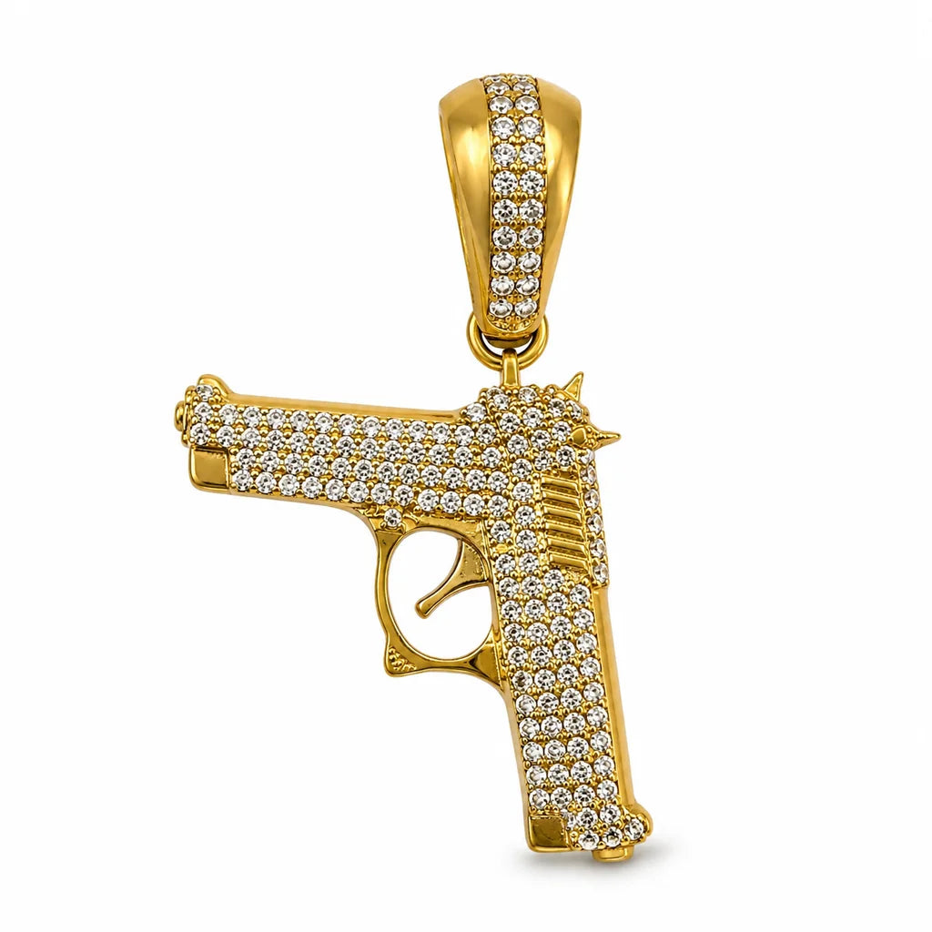 14 kt Gold Pistolen-Anhänger
