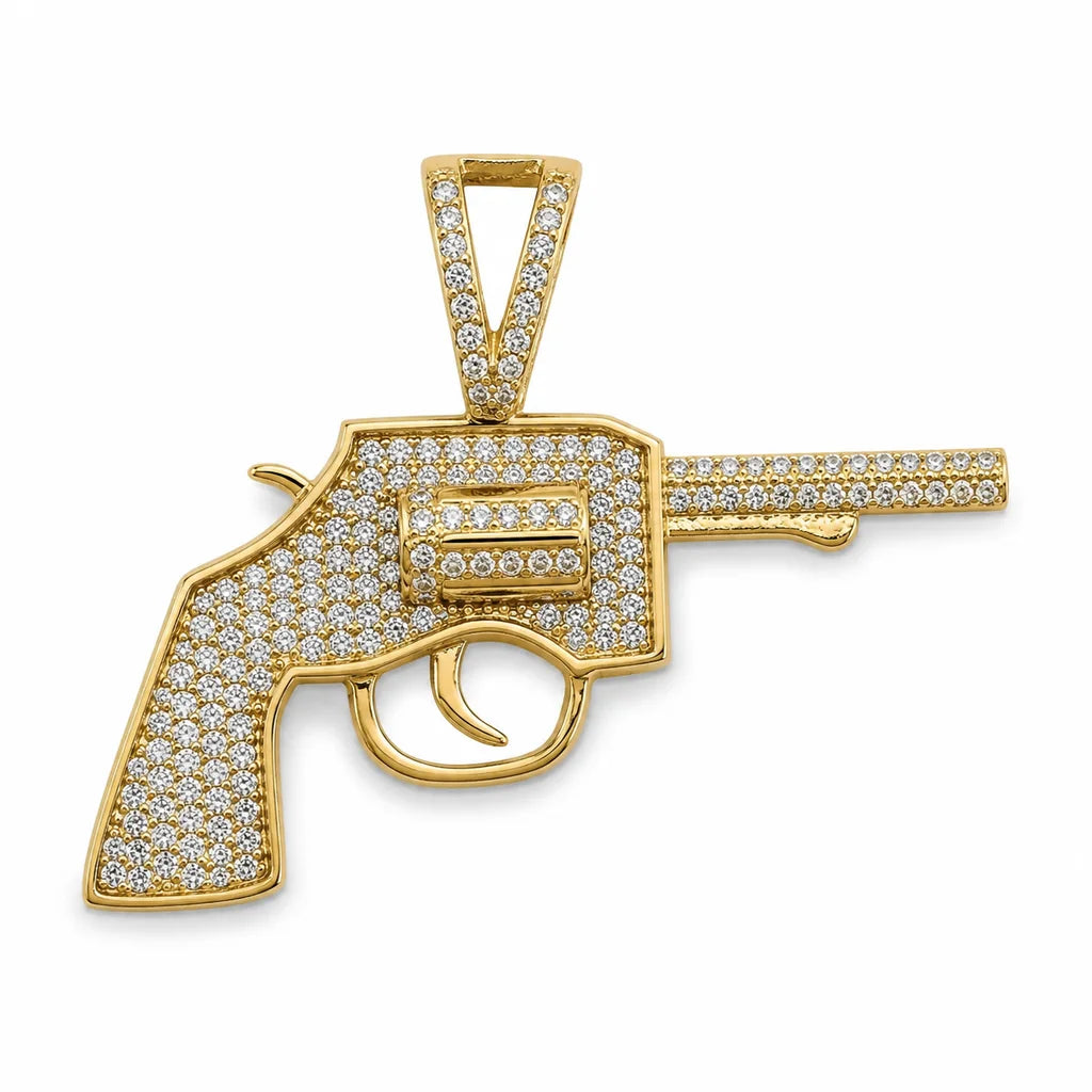 14 kt Gold Pistolen-Anhänger