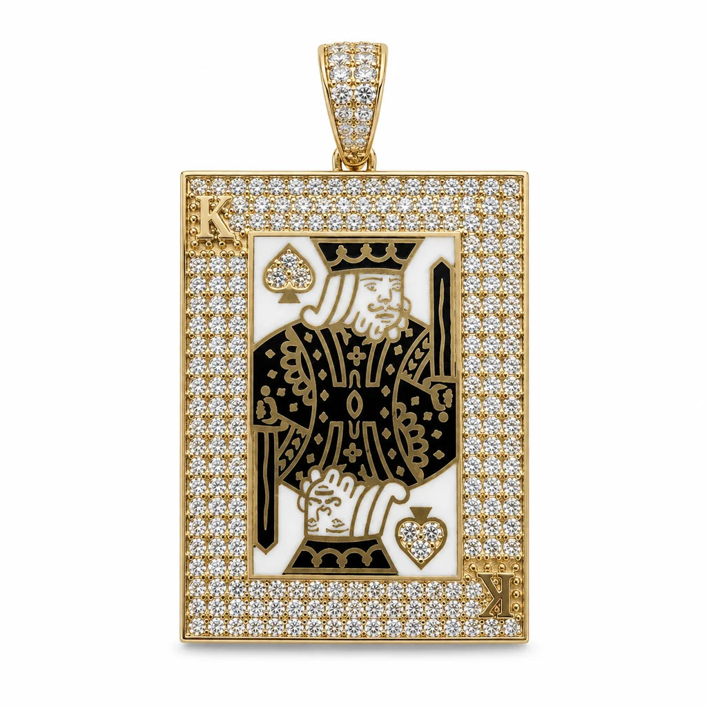14 kt Gold Pik-König-Anhänger