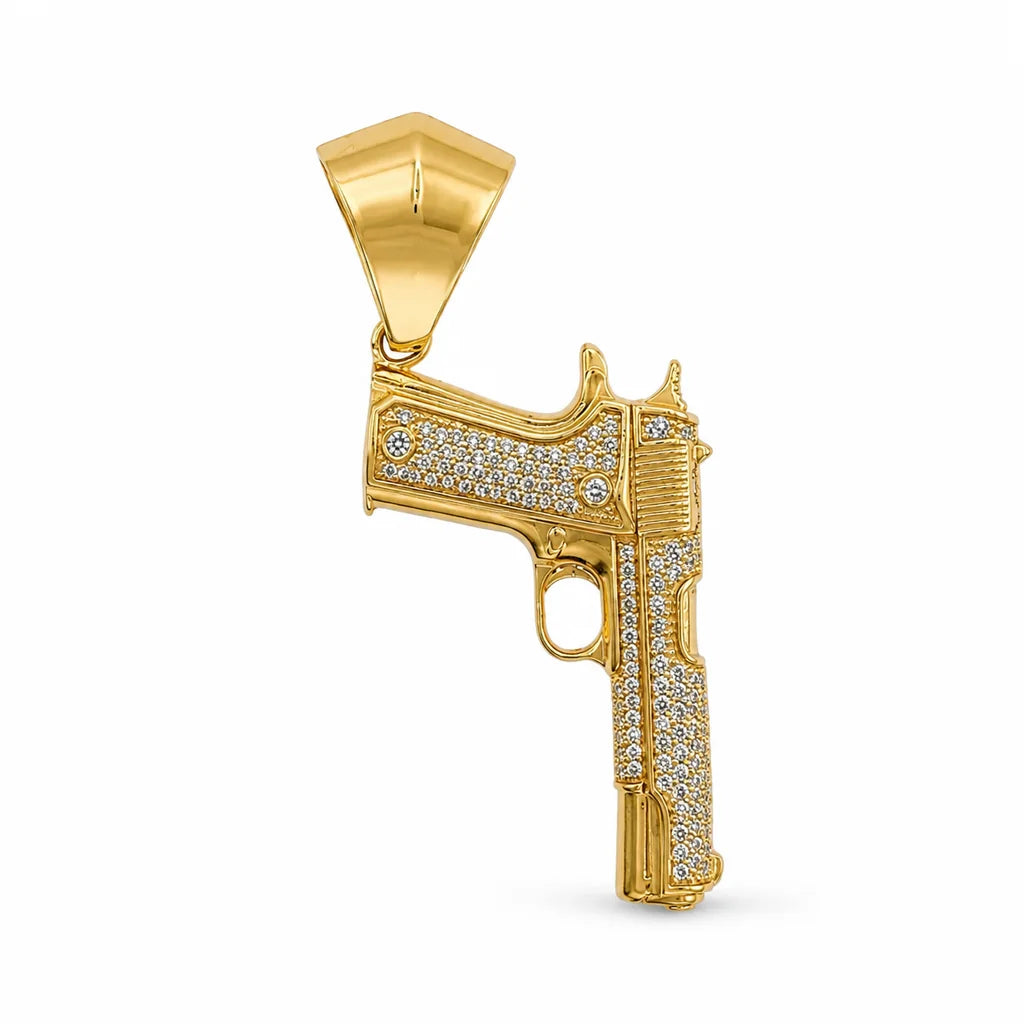 14 kt Gold Revolver-Anhänger