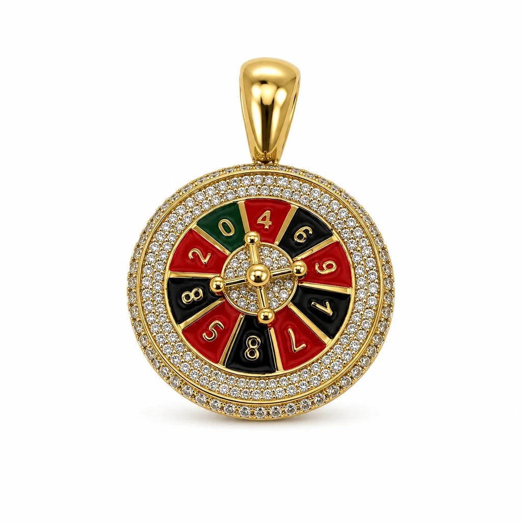 14 kt Gold Roulette-Anhänger
