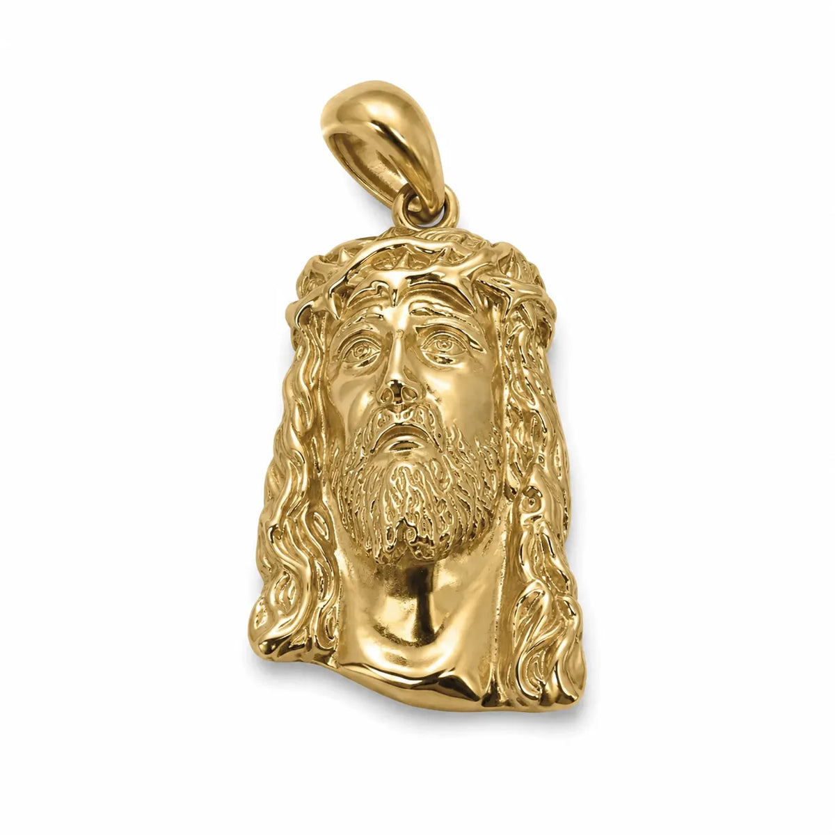 14 kt Gold Jesus-Kopf-Anhänger