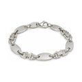Silber Armband, ovale Plättchen — Gesamtansicht