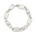 Silber Armband, ovale Platten — Gesamtansicht