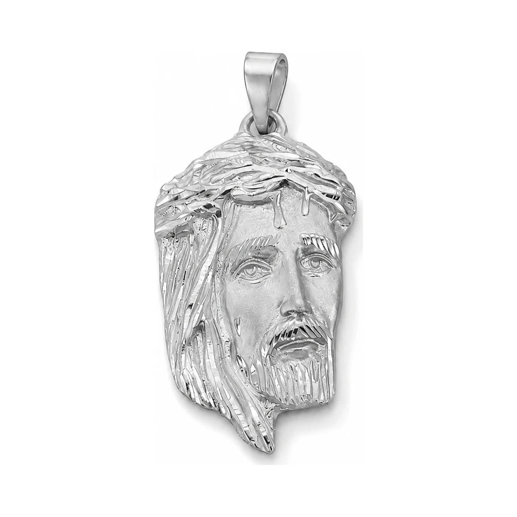 Silber Jesus-Anhänger Christus-Antlitz — Vorderansicht