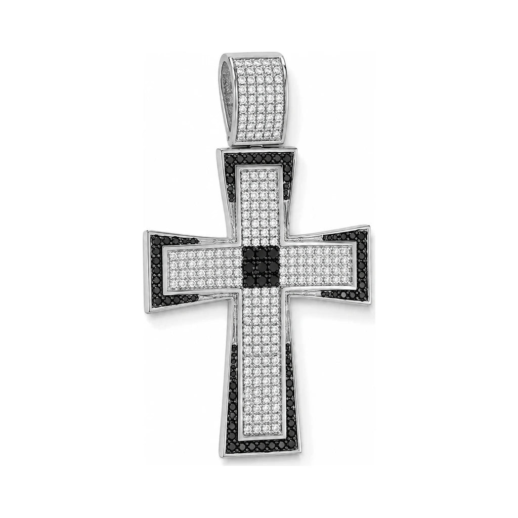 Silber Kreuzanhänger Pavé — Ansicht 2