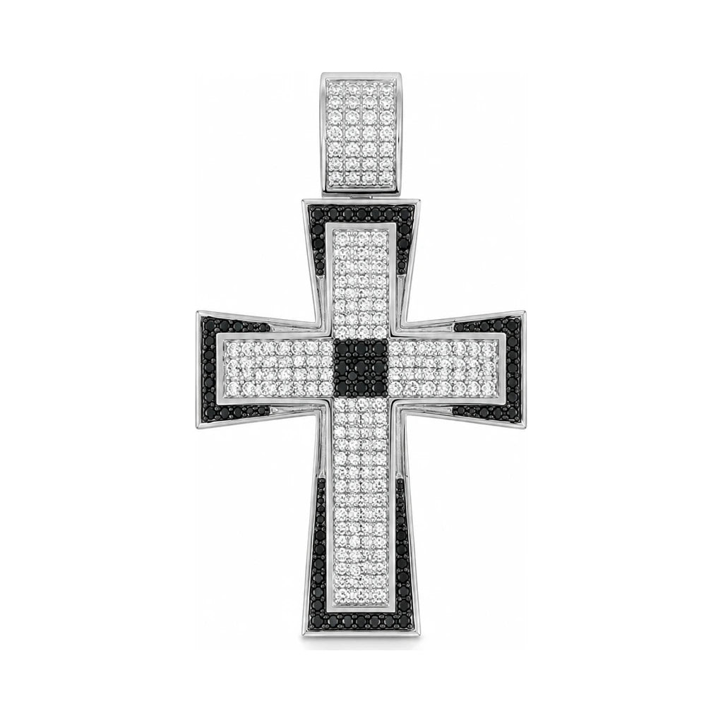 Silber Kreuzanhänger Pavé — Ansicht 3