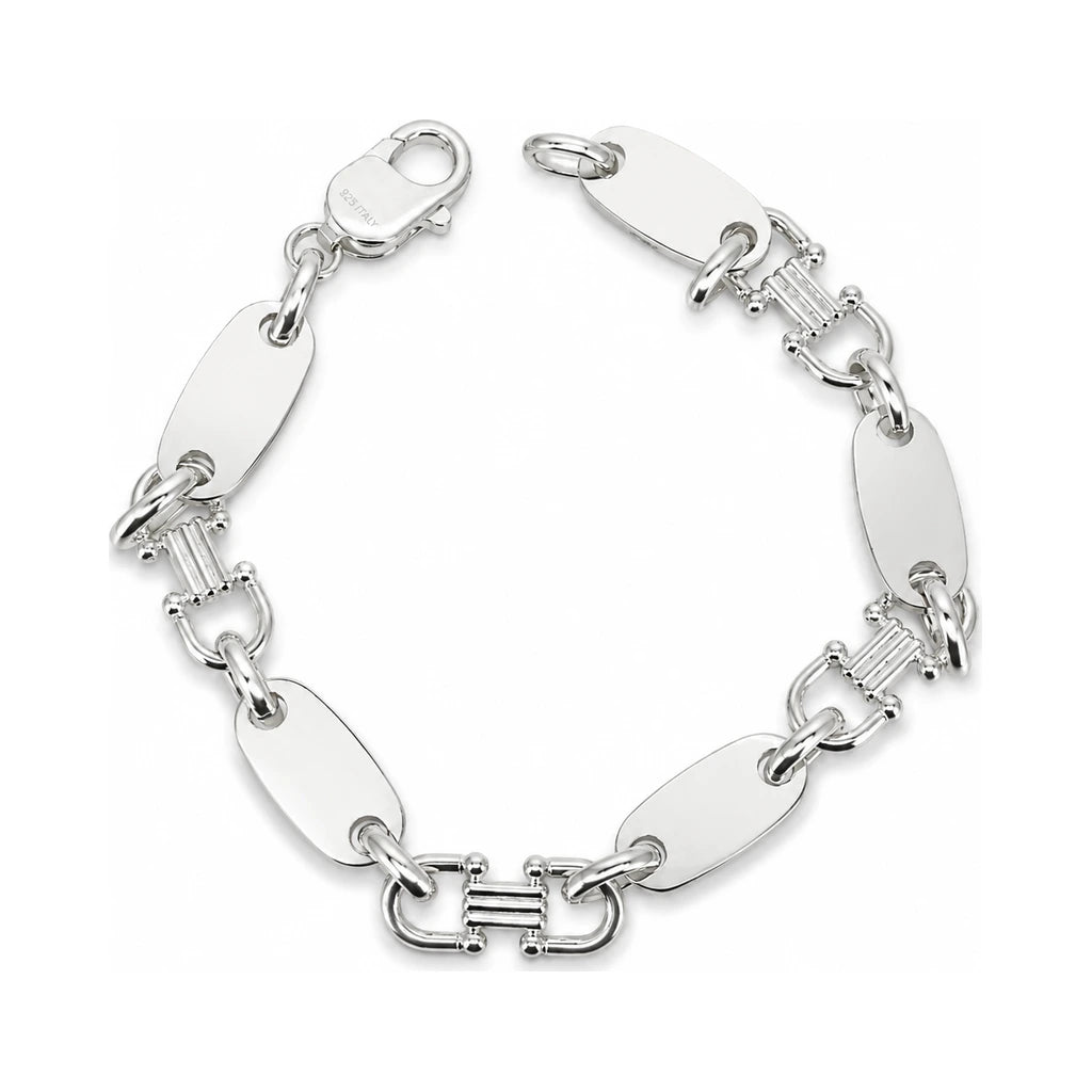 Silber Armband oval Plättchen — Gesamtansicht