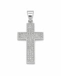 Silber Kreuzanhänger Pavé frontal