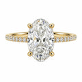 Labordiamant-Ring Oval 1,00 ct Gelbgold