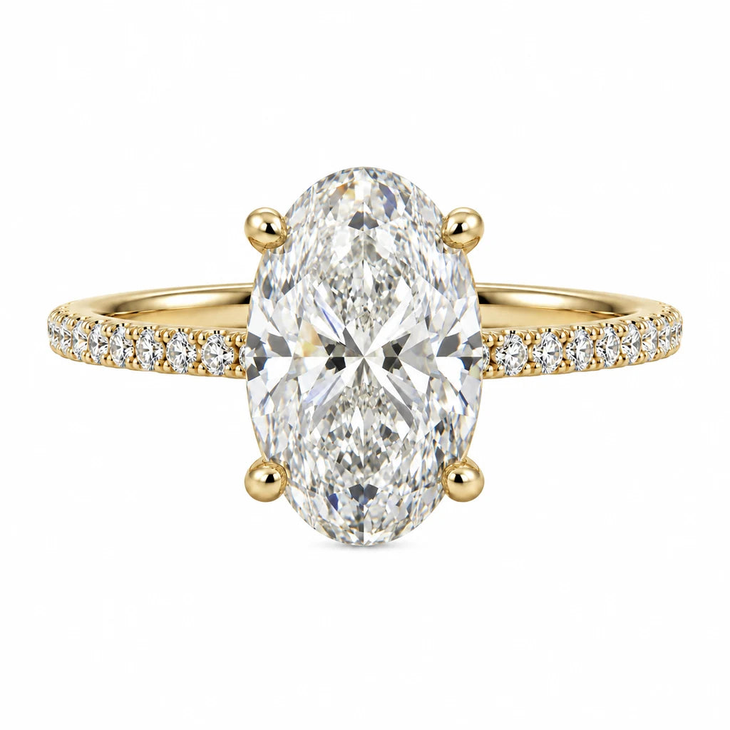 Labordiamant-Ring Oval 1,00 ct Gelbgold